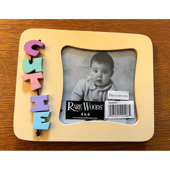 4 x 4 Cutie Baby Picture Frame by Rare Woods - Picture 1 of 3